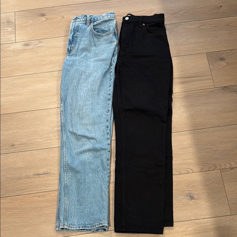 Ultra High Rise Straight Leg Jeans - 2 pairs